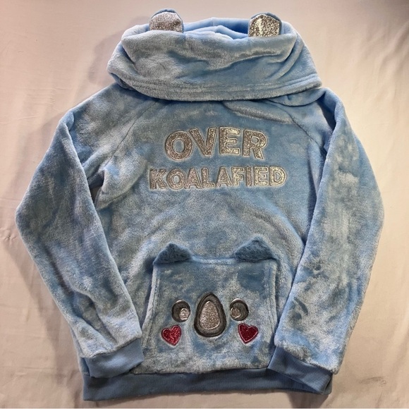 💜2FOR$17 Brand NEW WO Tags Bella&Birdie Fuzzy Hoodie - Picture 1 of 9